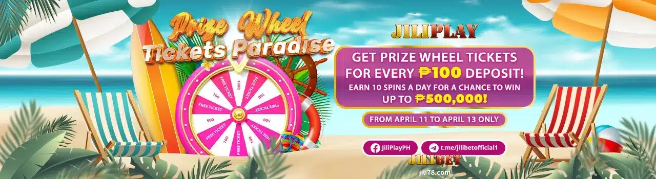 JILIBET Prize Wheel Tickets Paradise
